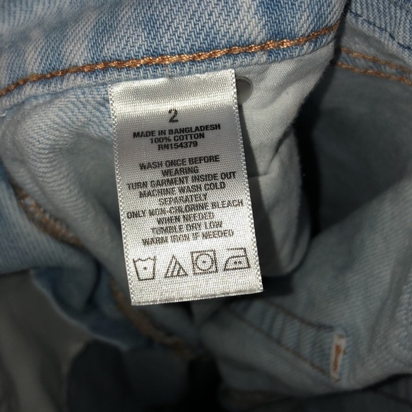 Aeropostale mom Jeans distressed white wash jeans size 2 ankle jeans very open - Picture 6 of 6